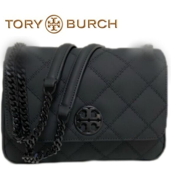 Tory Burch Matte Black Convertable Bag - Picture 1 of 10